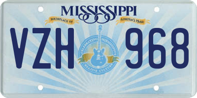 MS license plate VZH968