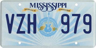 MS license plate VZH979