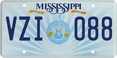 MS license plate VZI088