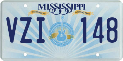 MS license plate VZI148
