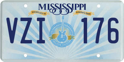 MS license plate VZI176