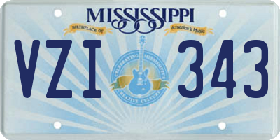 MS license plate VZI343