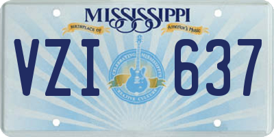 MS license plate VZI637