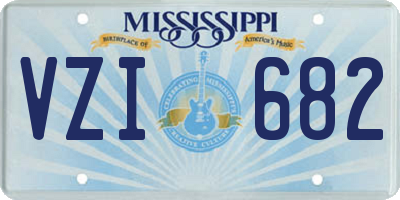 MS license plate VZI682
