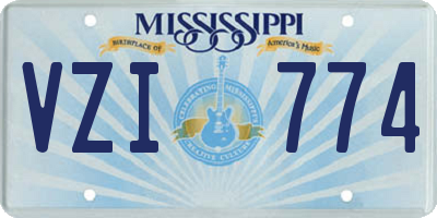 MS license plate VZI774