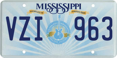 MS license plate VZI963