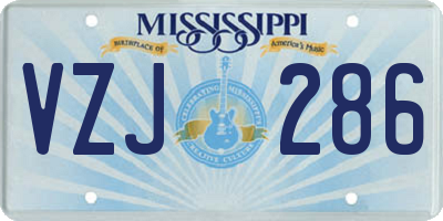 MS license plate VZJ286