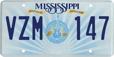 MS license plate VZM147