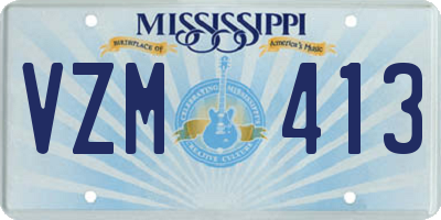 MS license plate VZM413
