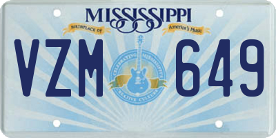MS license plate VZM649