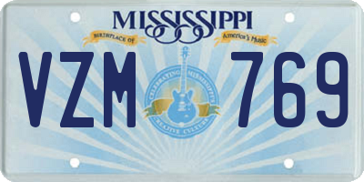 MS license plate VZM769