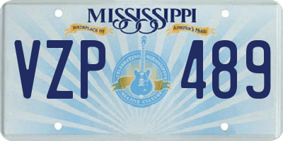 MS license plate VZP489