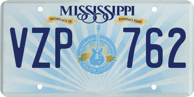 MS license plate VZP762