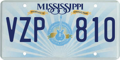 MS license plate VZP810