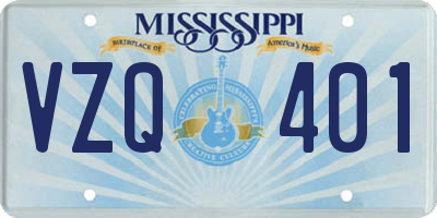 MS license plate VZQ401