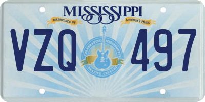 MS license plate VZQ497