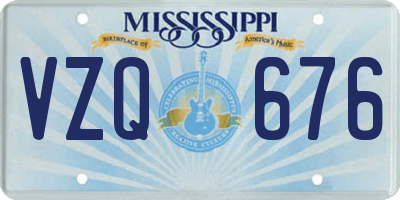 MS license plate VZQ676