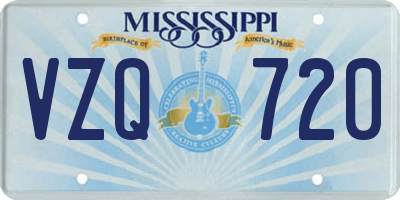 MS license plate VZQ720