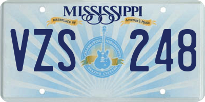 MS license plate VZS248