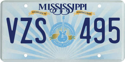 MS license plate VZS495