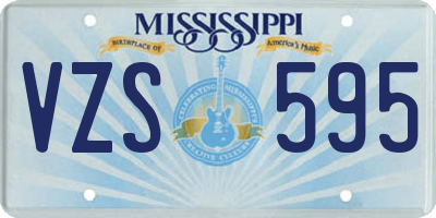 MS license plate VZS595