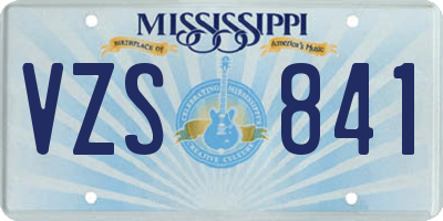 MS license plate VZS841