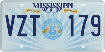 MS license plate VZT179
