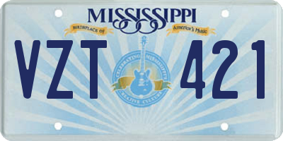MS license plate VZT421