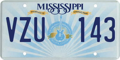 MS license plate VZU143