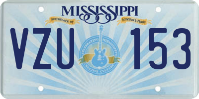 MS license plate VZU153