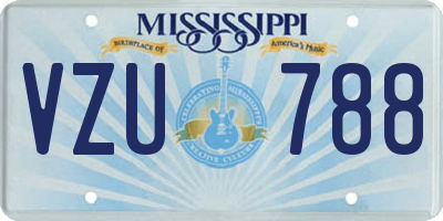 MS license plate VZU788
