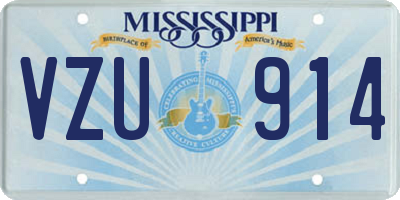 MS license plate VZU914