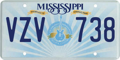 MS license plate VZV738