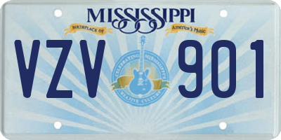 MS license plate VZV901