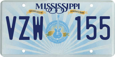 MS license plate VZW155