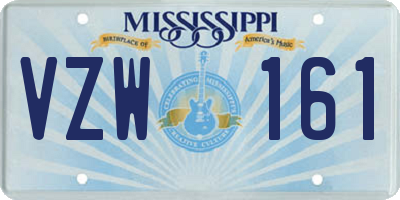 MS license plate VZW161