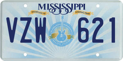 MS license plate VZW621