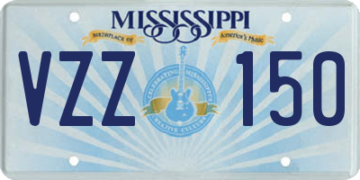 MS license plate VZZ150