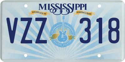 MS license plate VZZ318