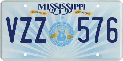 MS license plate VZZ576