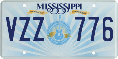 MS license plate VZZ776
