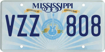 MS license plate VZZ808