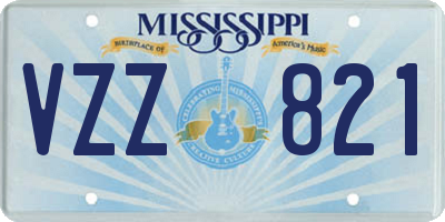 MS license plate VZZ821