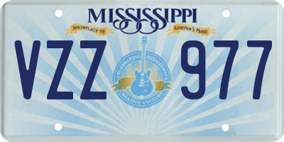 MS license plate VZZ977