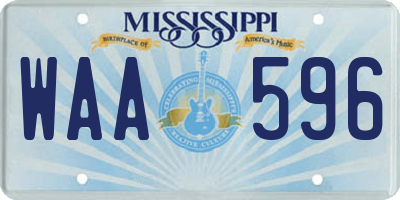 MS license plate WAA596