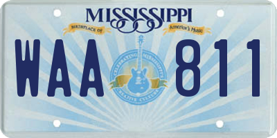 MS license plate WAA811