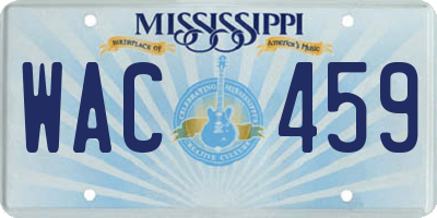 MS license plate WAC459