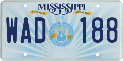 MS license plate WAD188