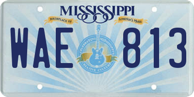 MS license plate WAE813