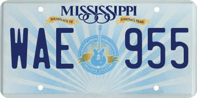 MS license plate WAE955